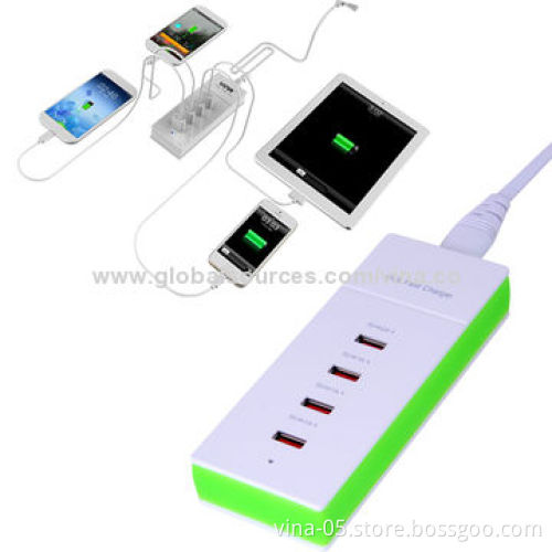 USB Fast Charger for iPad, iPhone and Tablet PCs with 100 - 240V, 50/60Hz Input Range